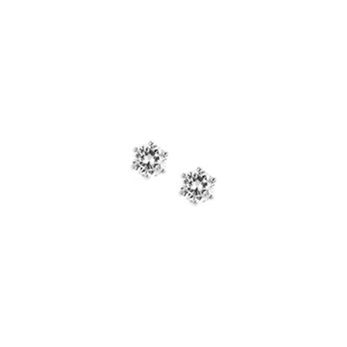 Zilver Oorknop Zirko