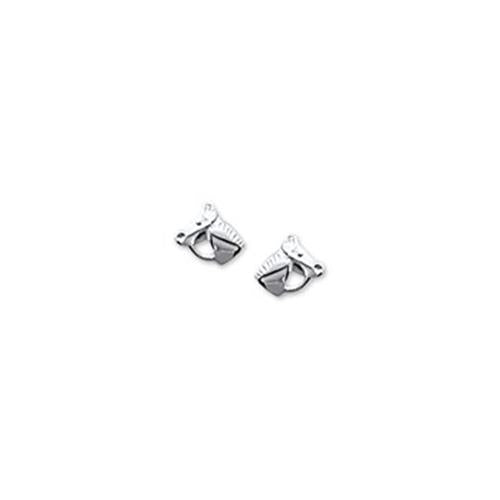 Zilver Oorknop Paard